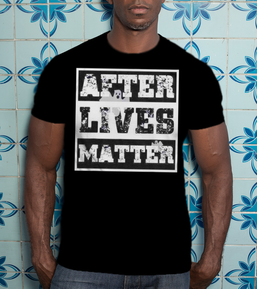 Boo After Lives Matter Ghosts Textured Halloween T-Shirt