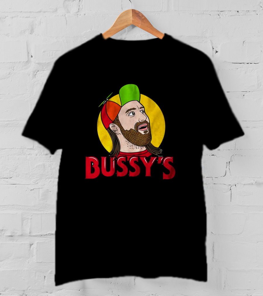 Bussy’s Multicolor Cap Cartoon Character T-Shirt