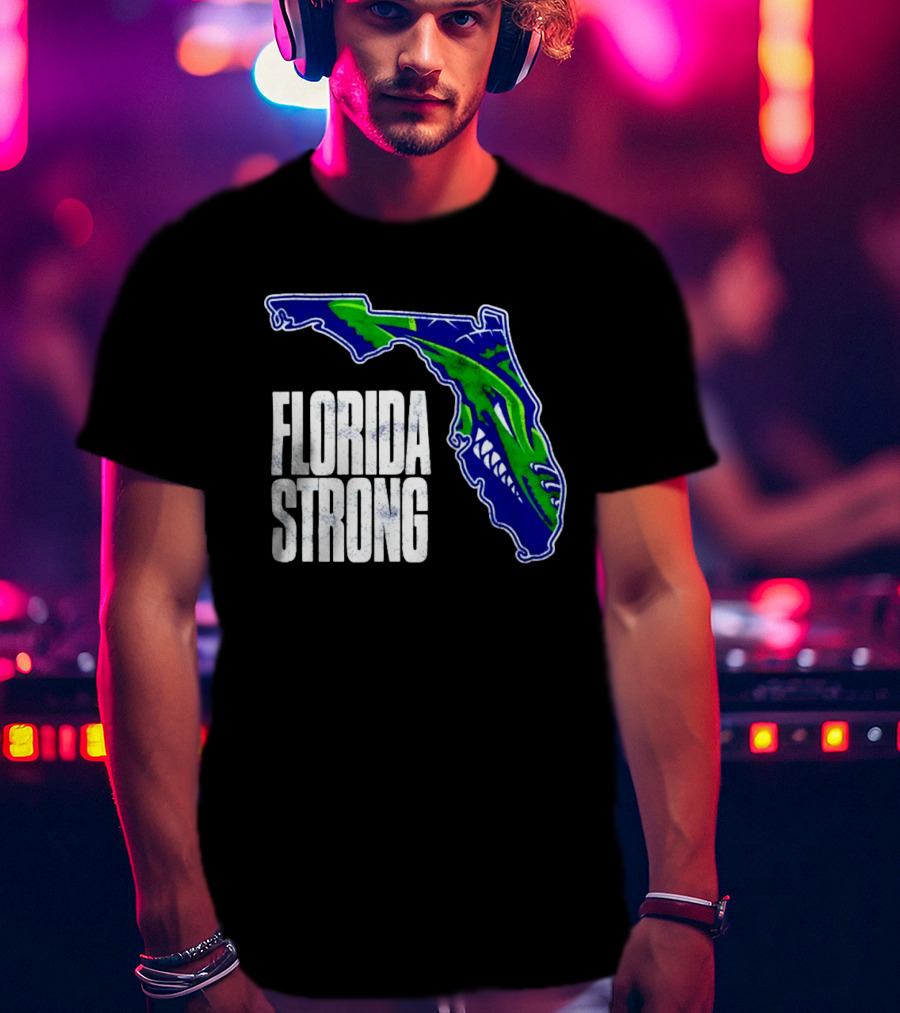 Florida Everblades Florida Strong Map T-Shirt