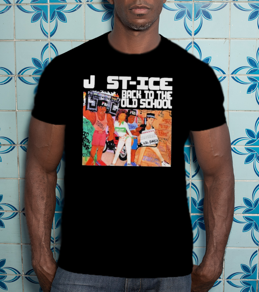 J St-Ice Back To The Old School Fila Boombox Graffiti T-Shirt