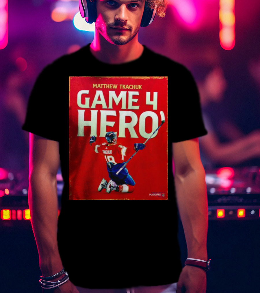 Matthew Tkachuk Game 4 Hero Playoffs T-Shirt