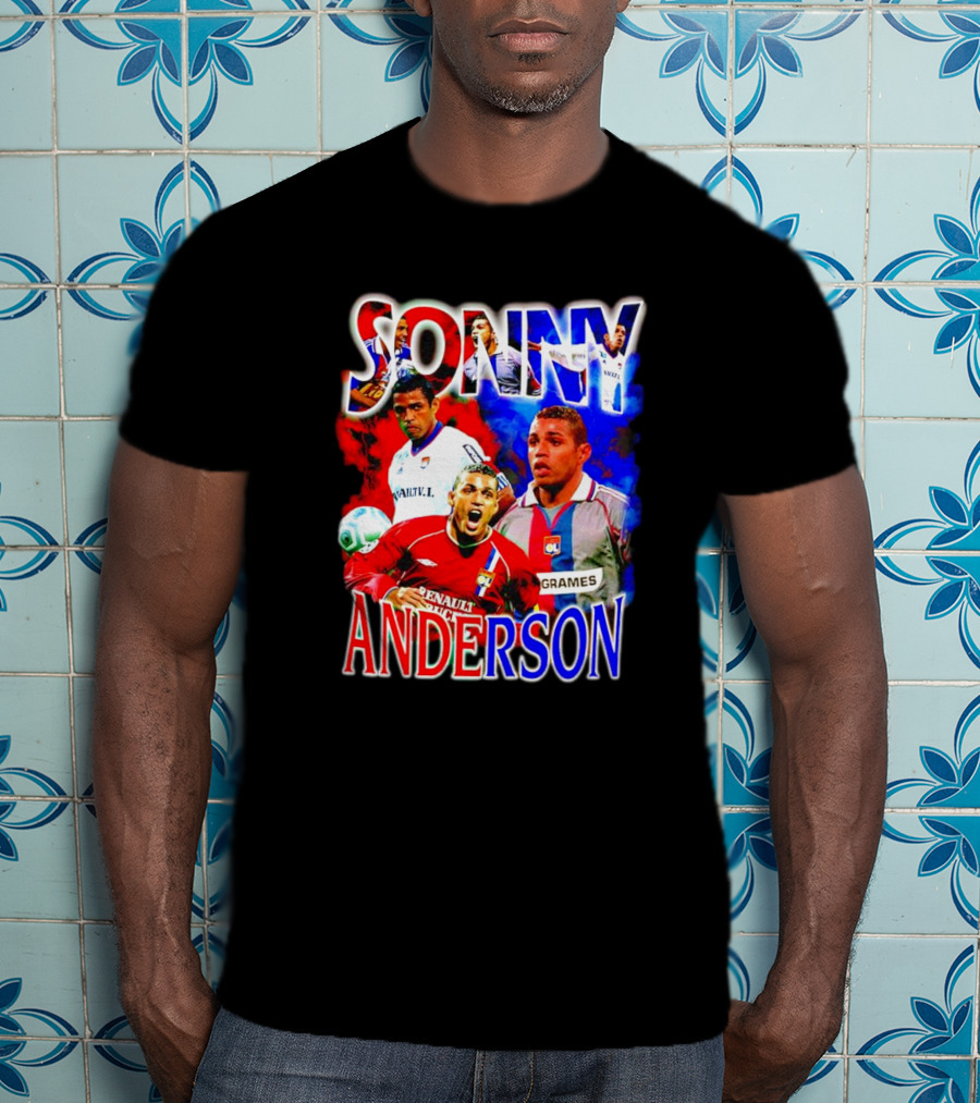 Sonny Anderson Football Legend Renault V Lyon Grames Soccer Icons T-Shirt