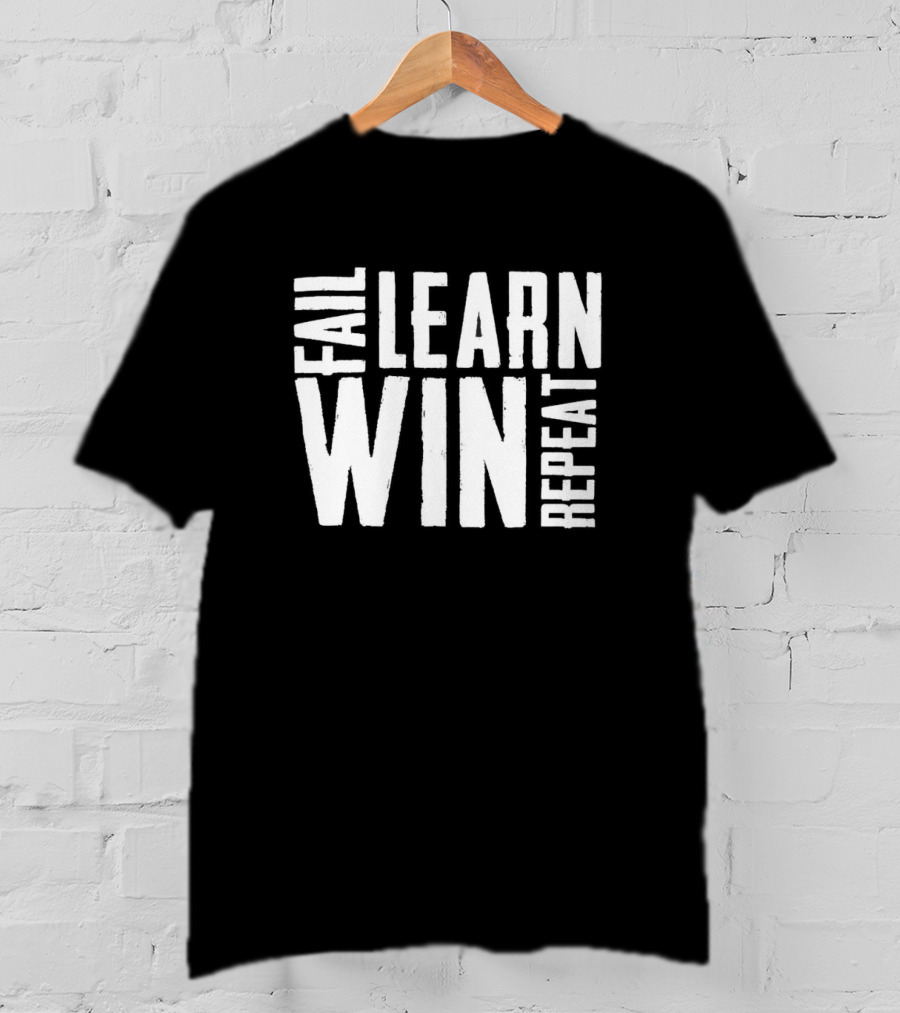 Trevor Bauer Fail Learn Win Repeat Motivation T-Shirt