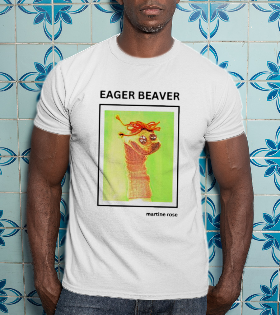 Eager Beaver Martine Rose Sock Puppet With Fred Rogers T-Shirt