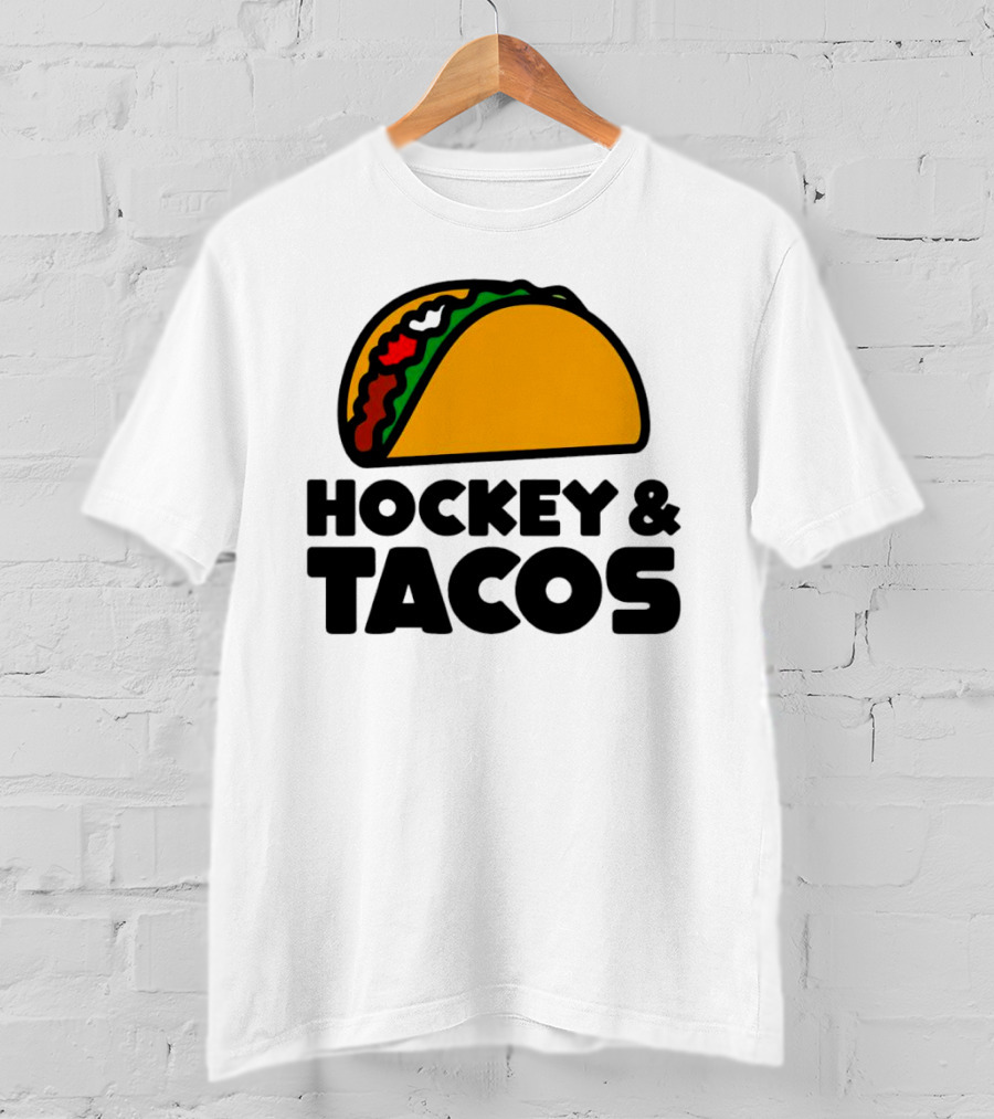 Hockey And Tacos Bold Fun Combo T-Shirt