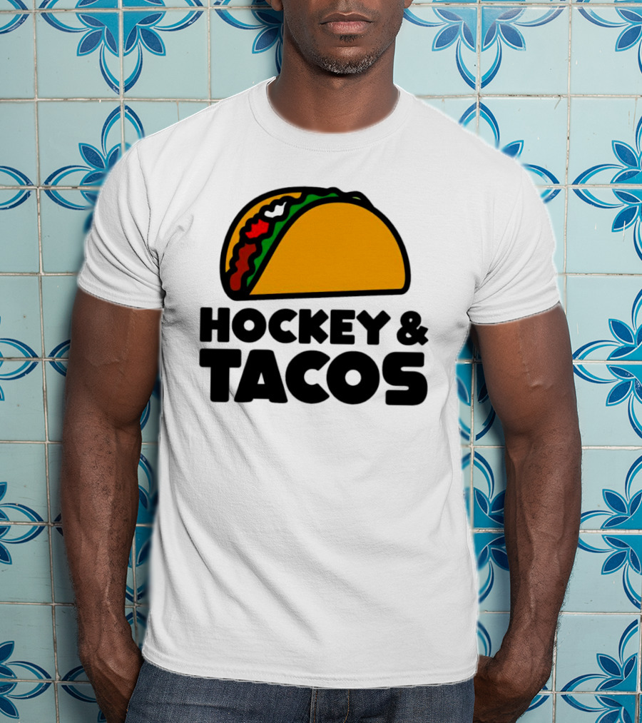 Hockey And Tacos Bold Fun Combo T-Shirt