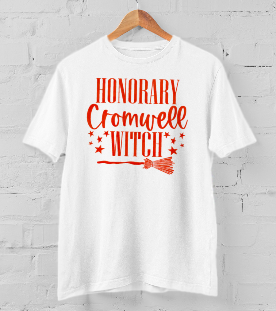 Honorary Cromwell Witch Halloween Hocus Pocus Inspired Broom Stars T-Shirt