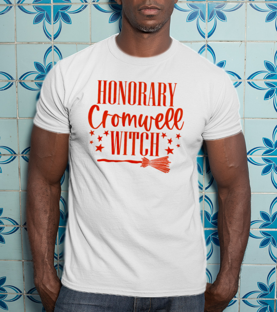 Honorary Cromwell Witch Halloween Hocus Pocus Inspired Broom Stars T-Shirt