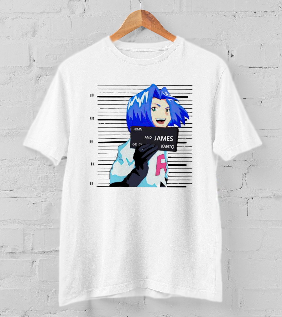 Team Rocket James Mugshot Pokemon Character Image T-Shirt