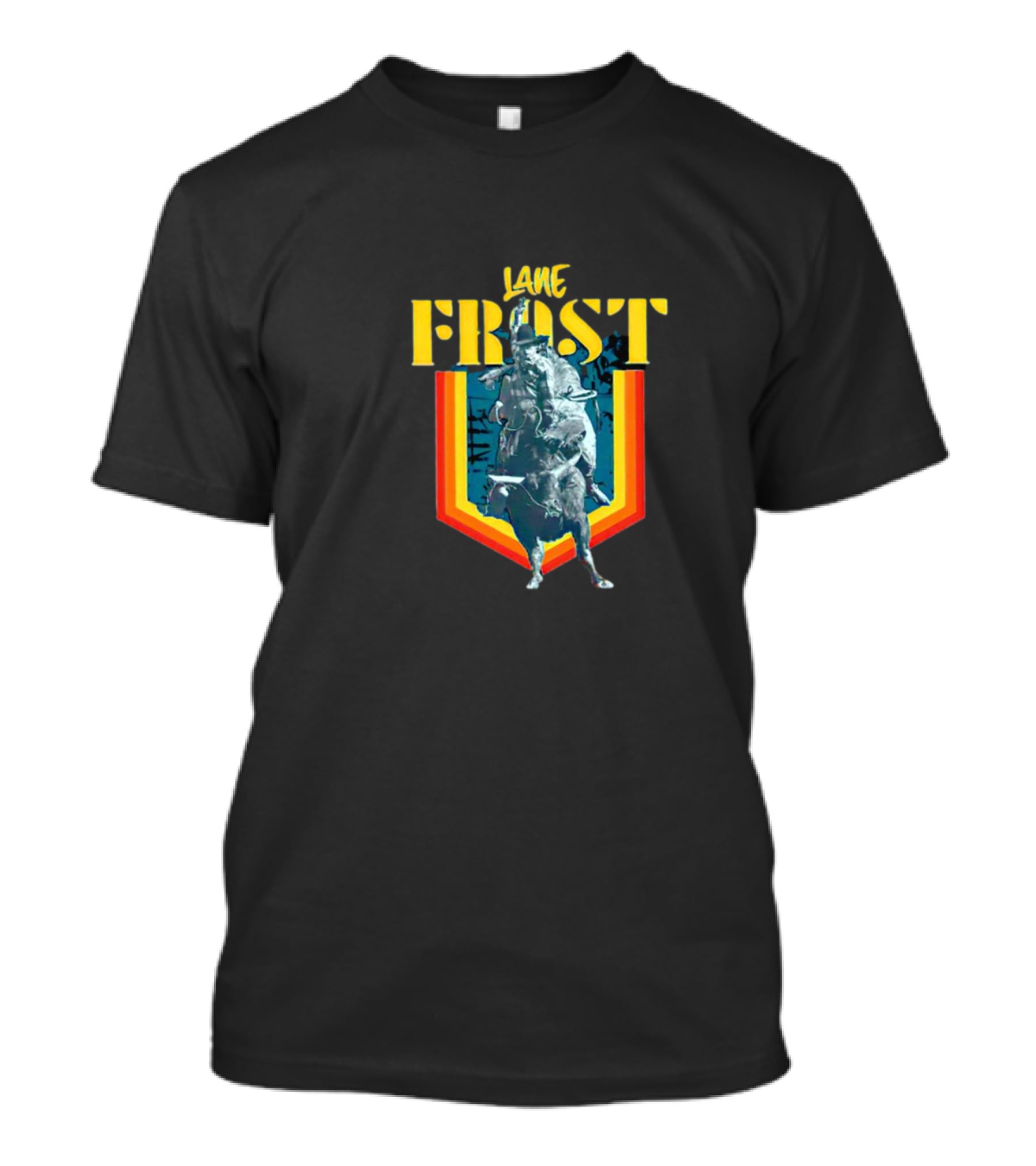 Lane Frost Bull Riding Retro Rodeo T-Shirt