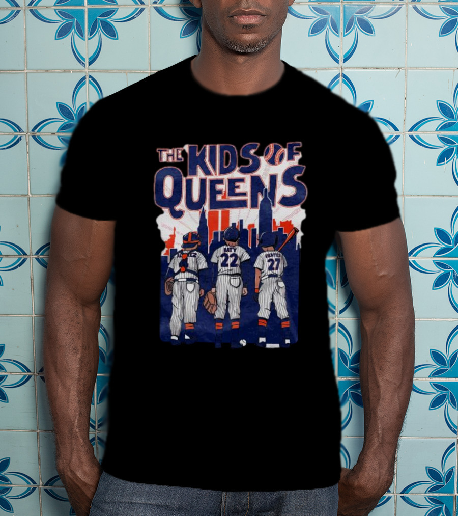 The Kids Of Queens Baseball Team Skyline T-Shirt