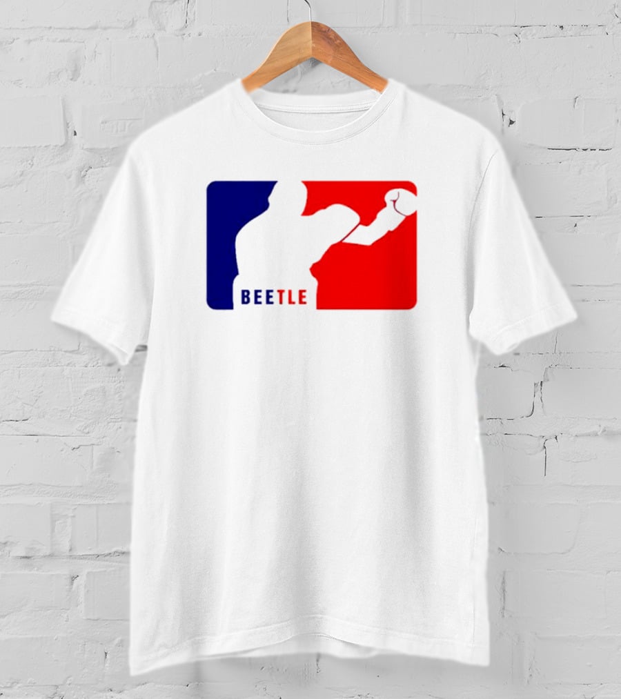 Beetle Boxing Silhouette In Red And Blue NBA T-Shirt