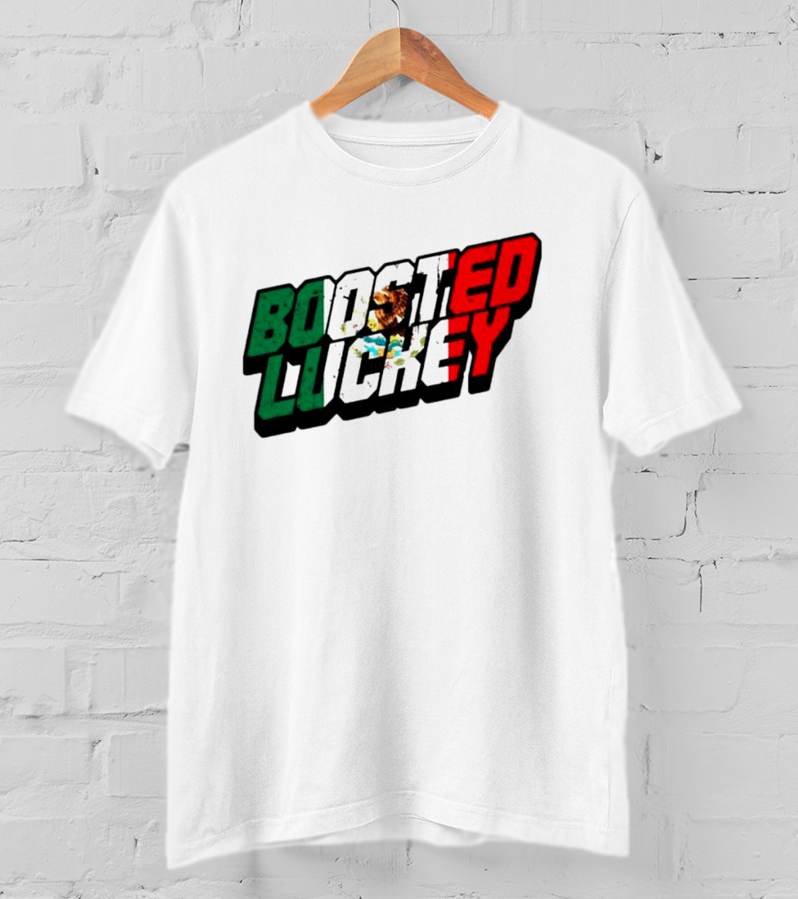 Boosted Luckey Mexico Mexican Flag Colors Eagle Emblem T-Shirt