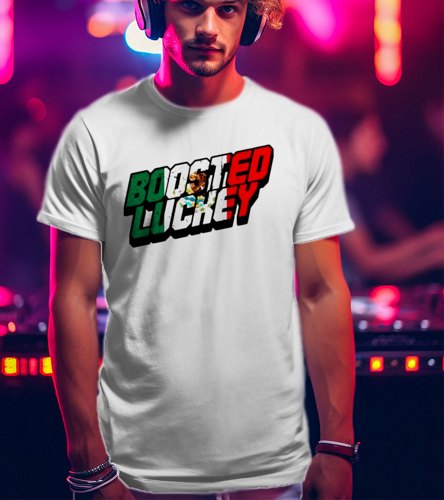 Boosted Luckey Mexico Mexican Flag Colors Eagle Emblem T-Shirt