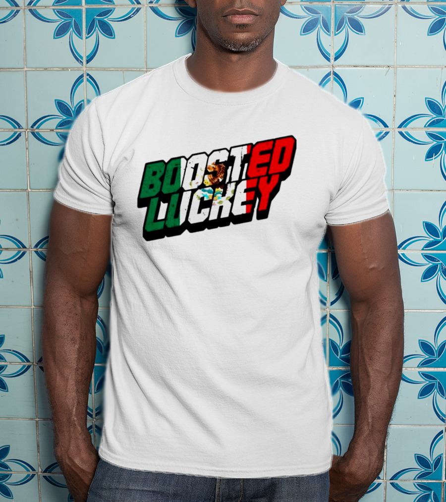 Boosted Luckey Mexico Mexican Flag Colors Eagle Emblem T-Shirt