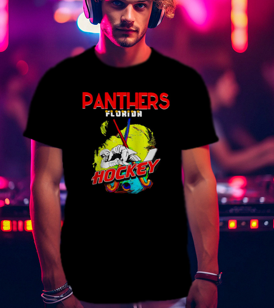 Panthers Florida Hockey Bold Colorful T-Shirt