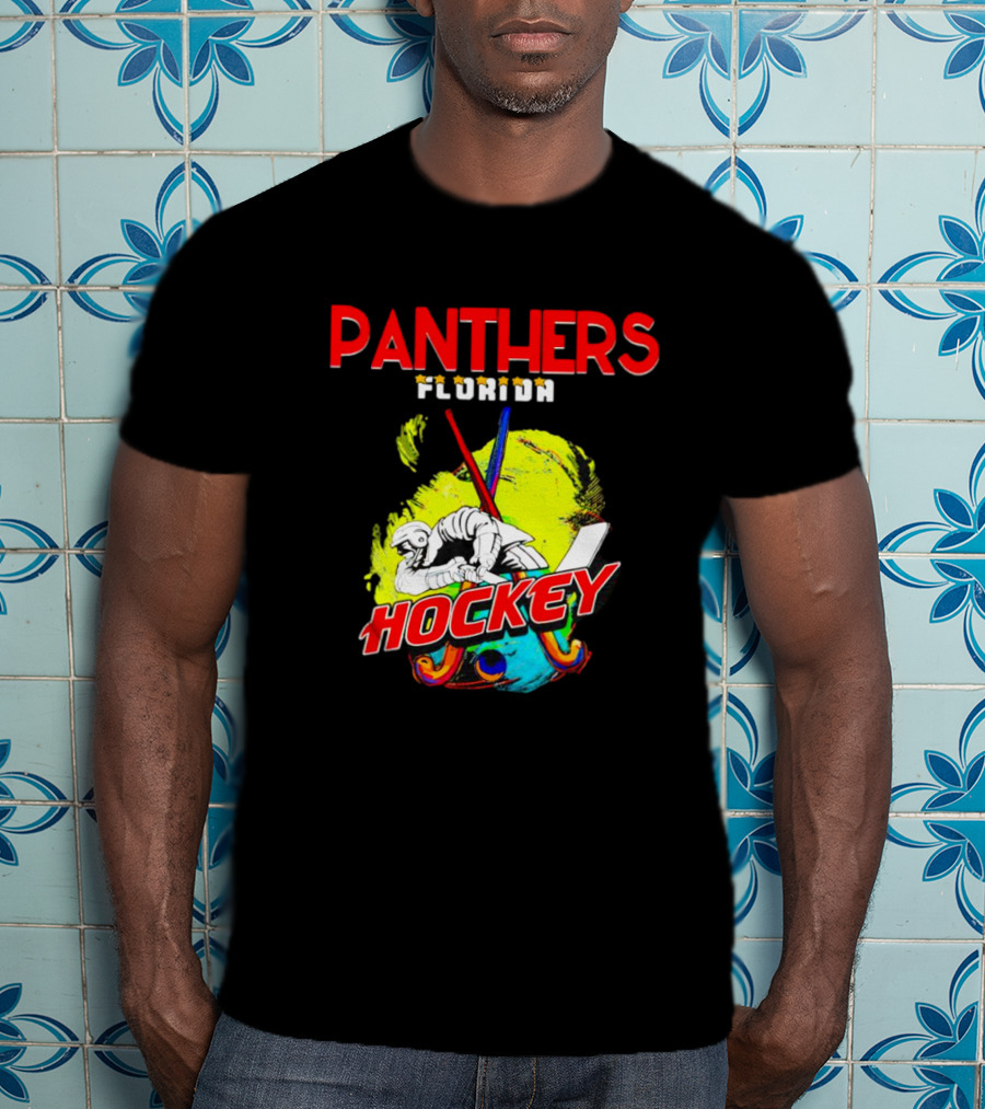 Panthers Florida Hockey Bold Colorful T-Shirt