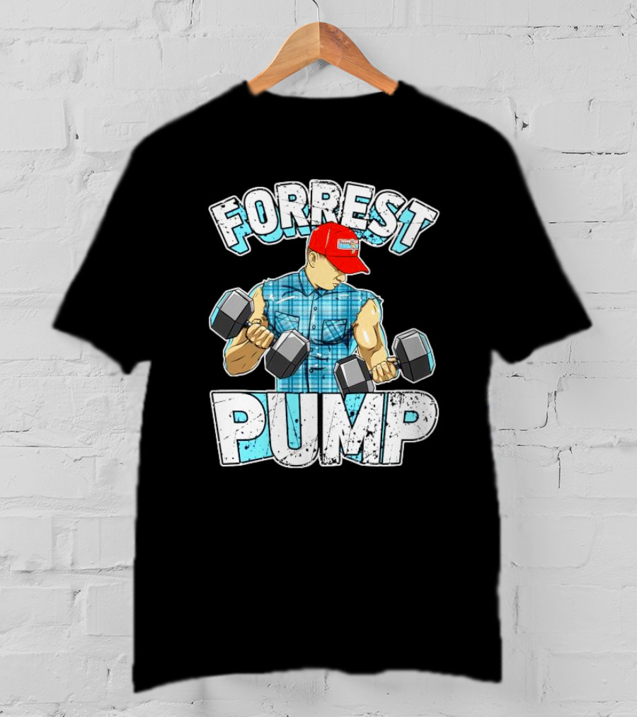 Forrest Pump Weightlifting Dumbbells Muscle Builder T-Shirt