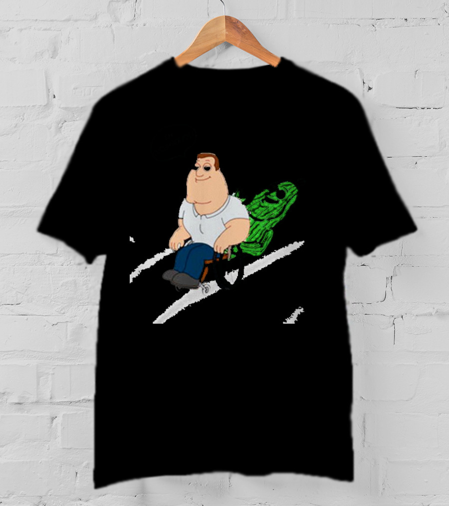 Joe Swanson Riding Cucumber Joe T-Shirt