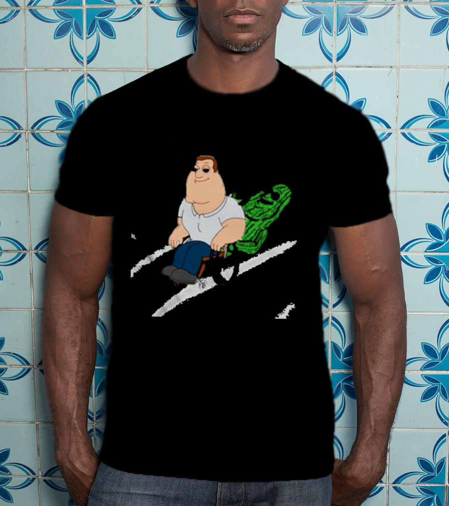 Joe Swanson Riding Cucumber Joe T-Shirt