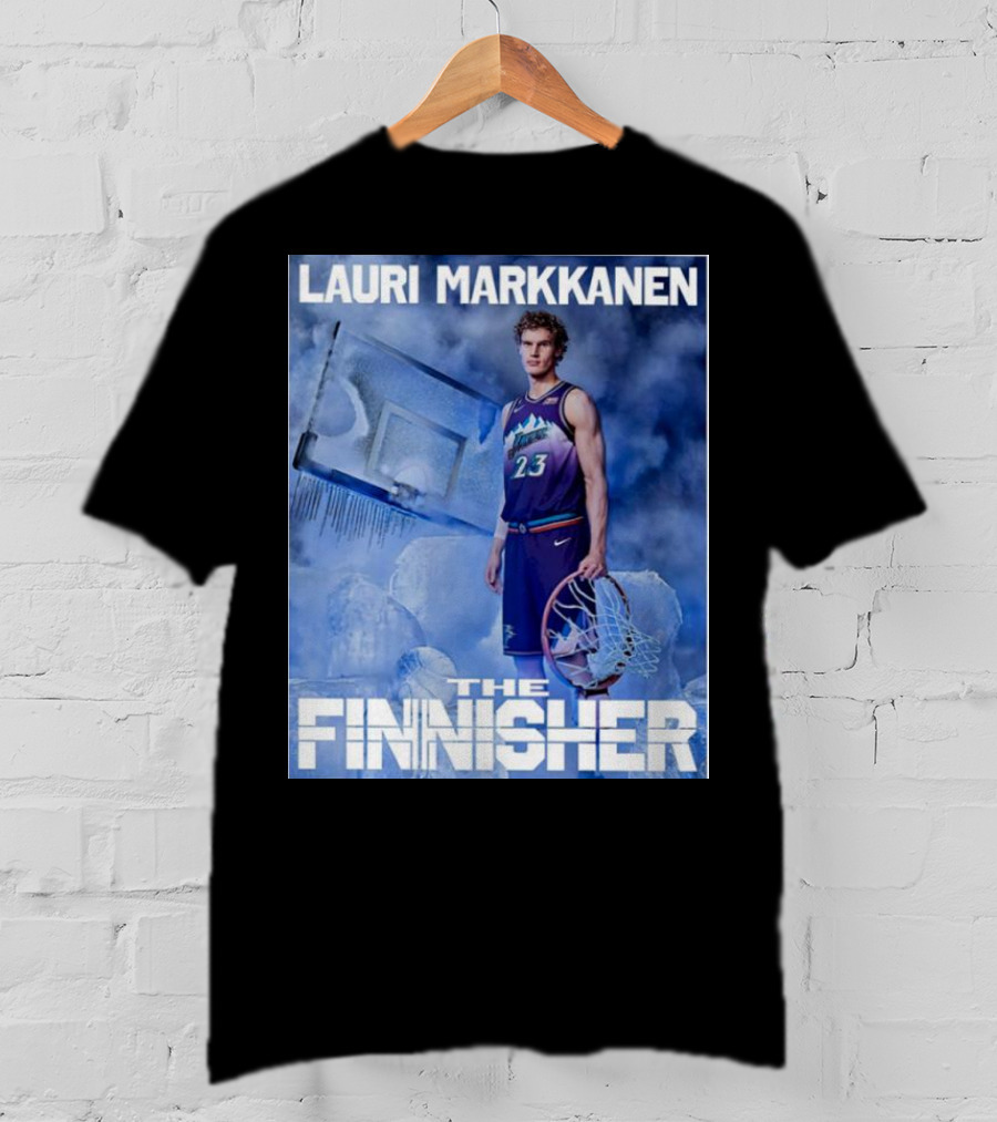 Lauri Markkanen The Finisher Basketball Ice Blue T-Shirt