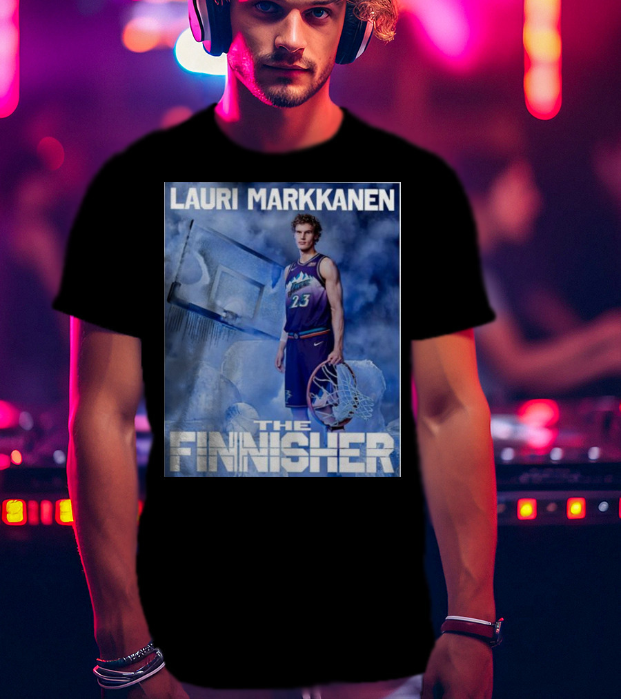 Lauri Markkanen The Finisher Basketball Ice Blue T-Shirt