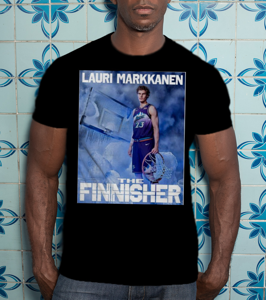 Lauri Markkanen The Finisher Basketball Ice Blue T-Shirt