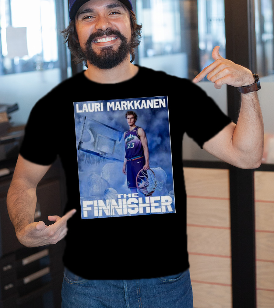 Lauri Markkanen The Finisher Basketball Ice Blue T-Shirt