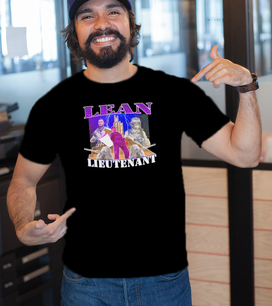 LEAN LIEUTENANT Soldiers With Lightning Background T-Shirt