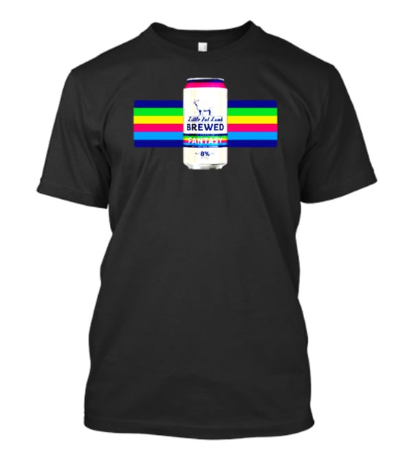 Little Fat Lamb Brewed Fantasy 8% Can With Rainbow Stripes T-Shirt