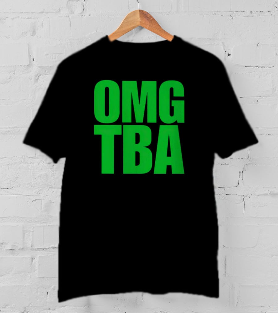 OMG TBA Bold Green Text T-Shirt