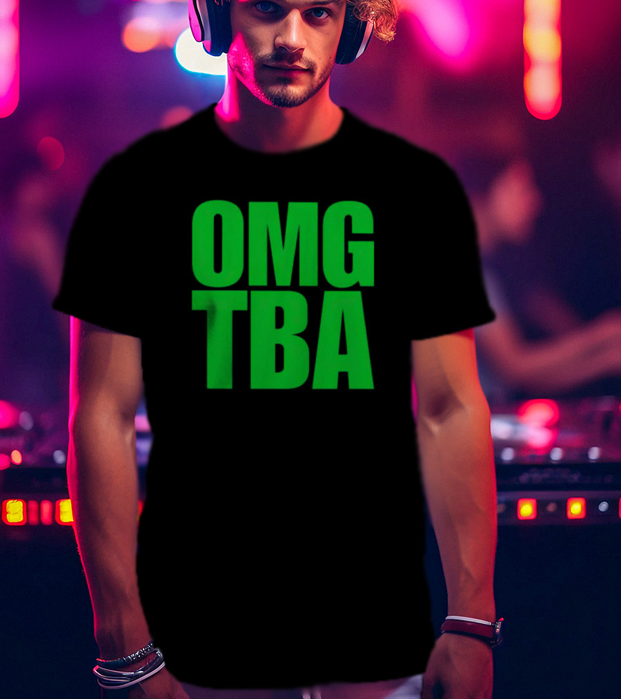 OMG TBA Bold Green Text T-Shirt