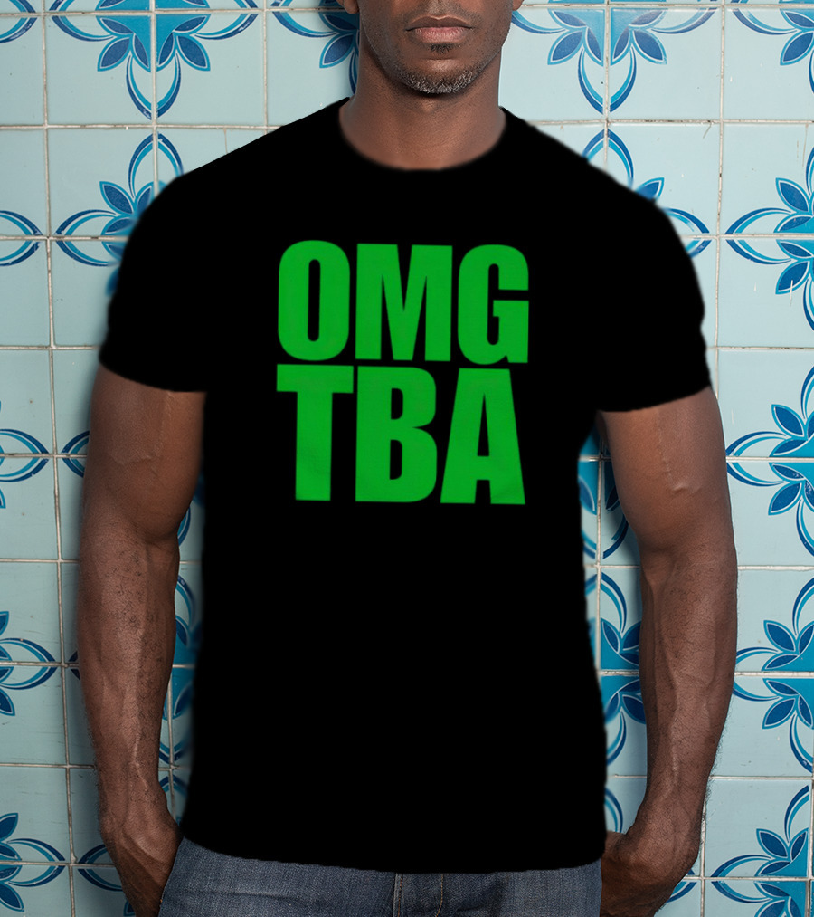 OMG TBA Bold Green Text T-Shirt