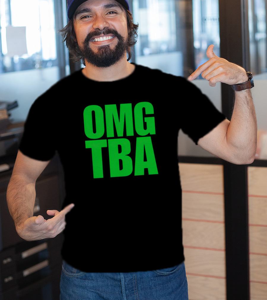 OMG TBA Bold Green Text T-Shirt