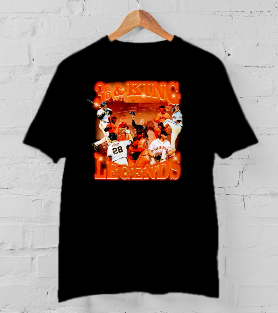 3rd And King Legends San Francisco Giants Baseball Icons T-Shirt
