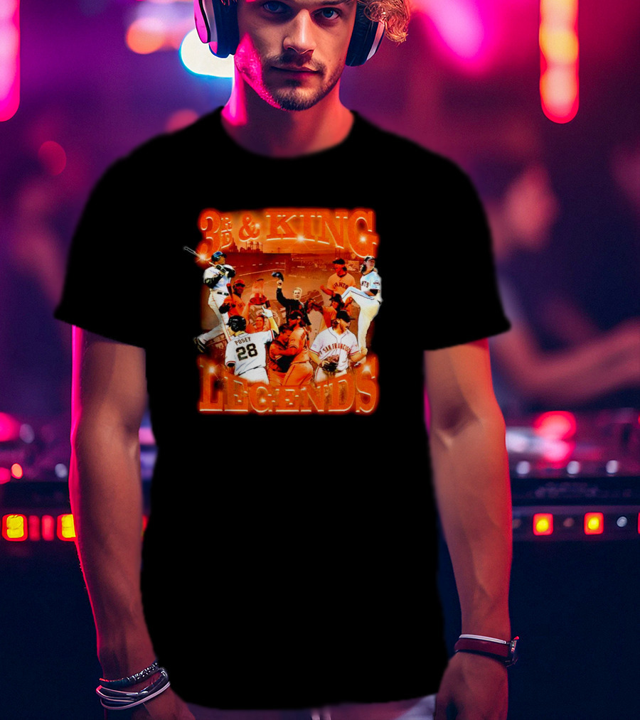 3rd And King Legends San Francisco Giants Baseball Icons T-Shirt