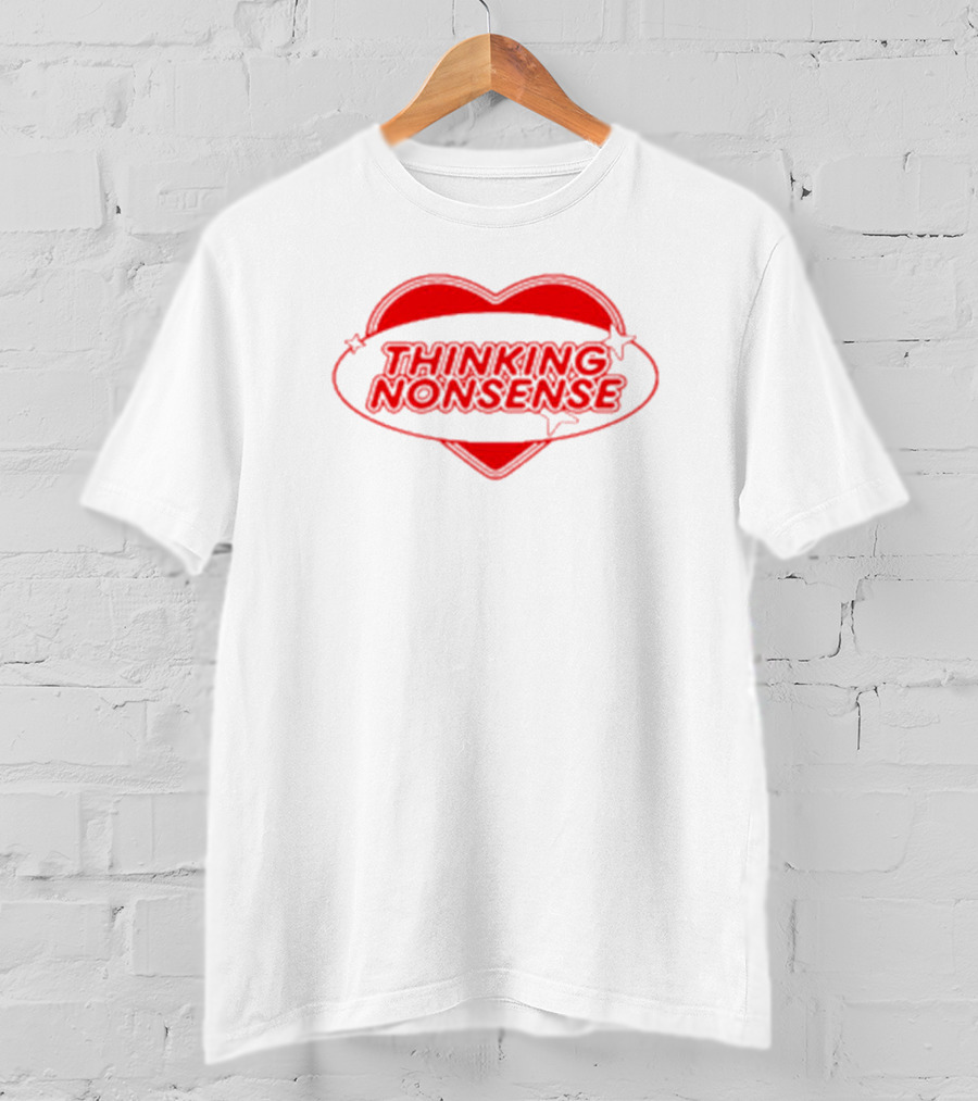 Thinking Nonsense Red Heart Star T-Shirt