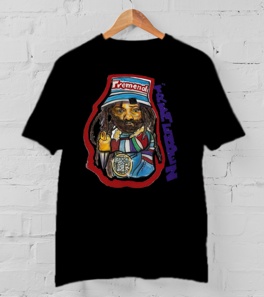 Tremendz Tremendez King Phade Art Stylized Character With Colorful Clothing And Hat T-Shirt
