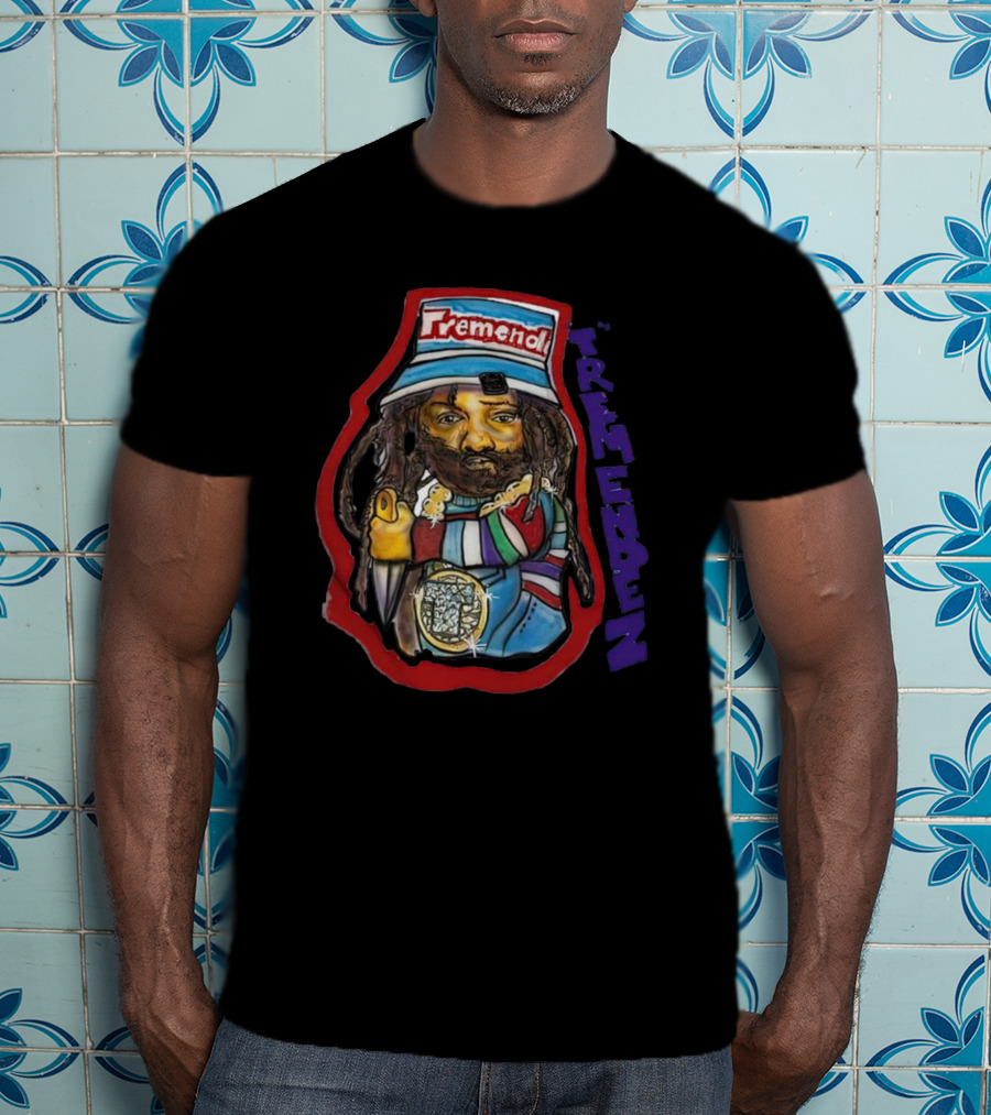 Tremendz Tremendez King Phade Art Stylized Character With Colorful Clothing And Hat T-Shirt