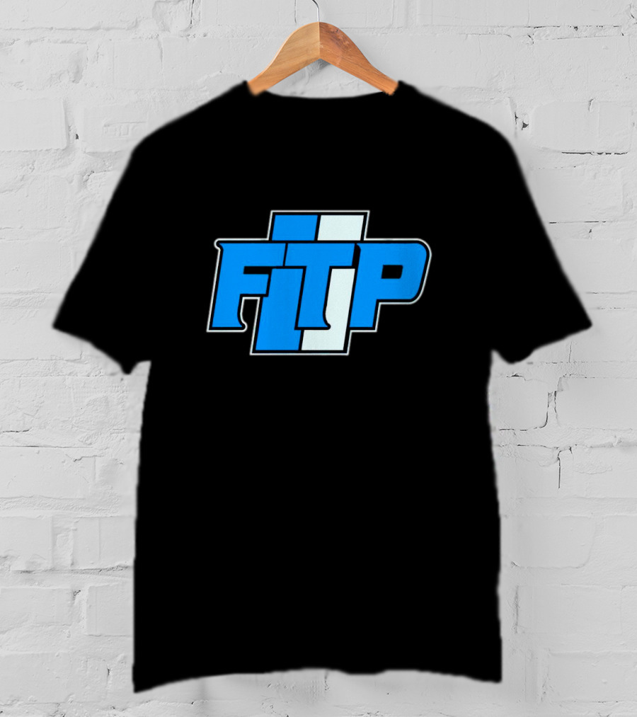 Detroit Lions FTP Blue And White T-Shirt