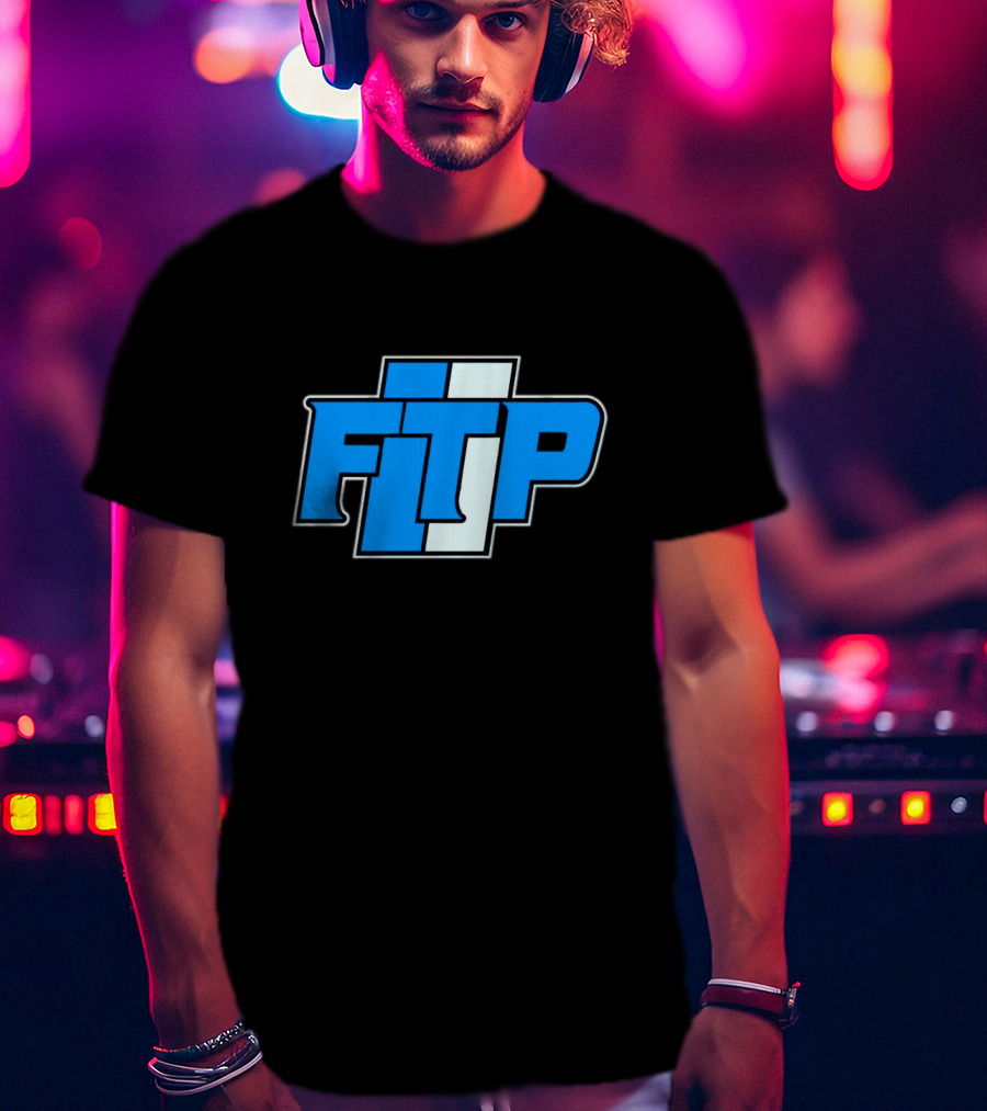 Detroit Lions FTP Blue And White T-Shirt