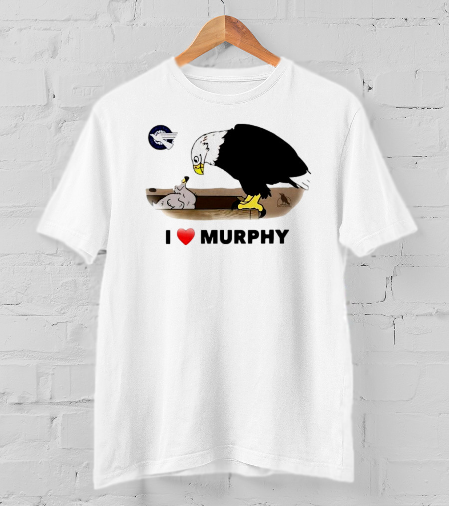 Eagle I Love Murphy Heart Symbol With Nest And Stork T-Shirt