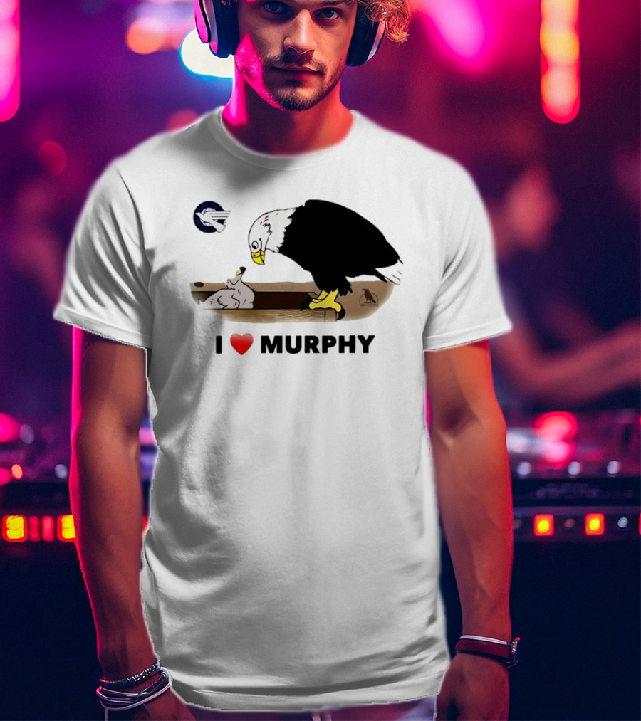 Eagle I Love Murphy Heart Symbol With Nest And Stork T-Shirt