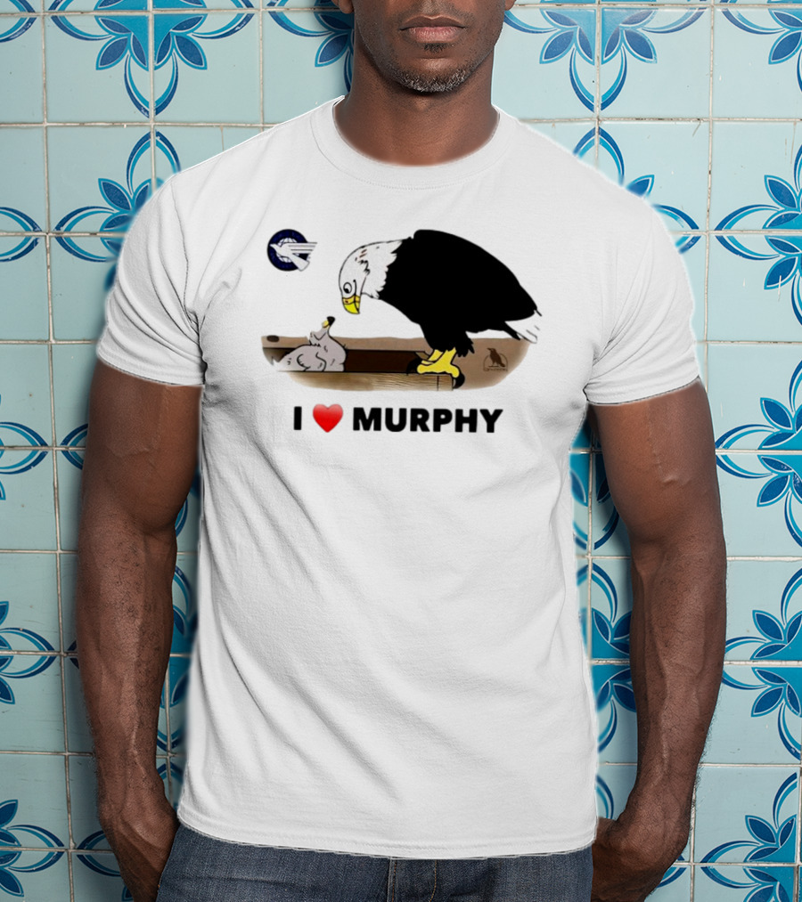 Eagle I Love Murphy Heart Symbol With Nest And Stork T-Shirt