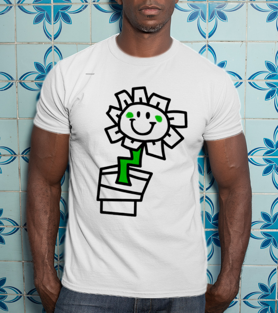Green Day Kerplunk Smiling Flower With Black And Green T-Shirt