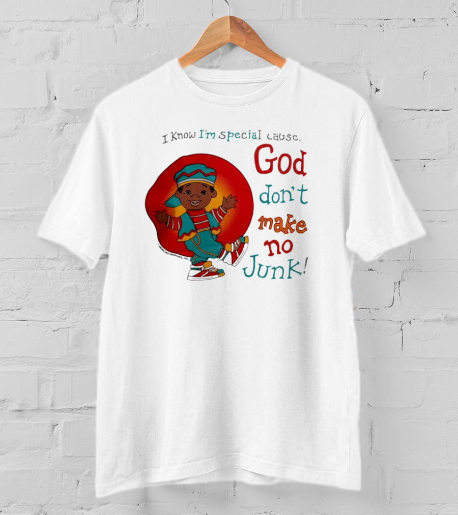I Know I'm Special Cause God Don't Make No Junk Red And Blue Outfit Character T-Shirt