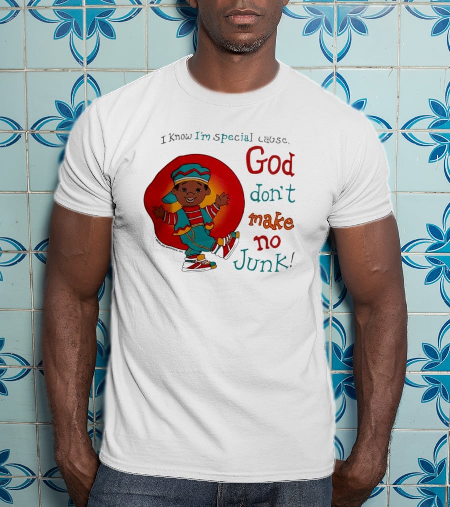 I Know I'm Special Cause God Don't Make No Junk Red And Blue Outfit Character T-Shirt