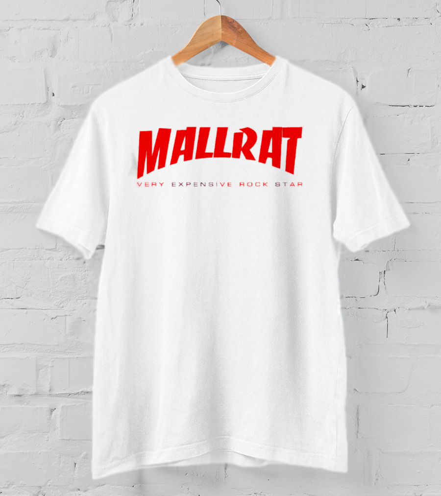 Mallrat Very Expensive Rock Star Red Text Distressed T-Shirt