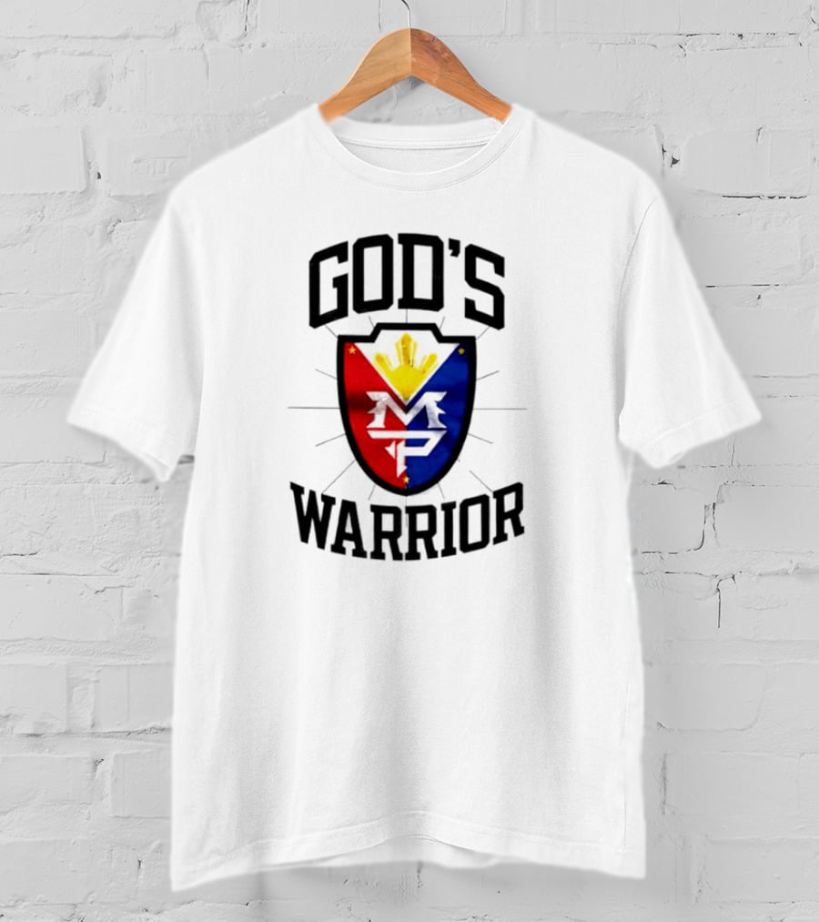 God’s Warrior Manny Pacquiao Filipino Pride Shield T-Shirt
