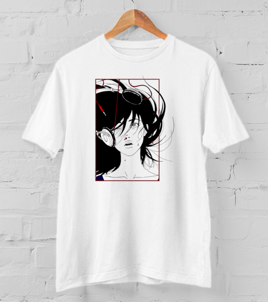 Mass Of Fermenting Dregs Headphones Red Lines Anime T-Shirt